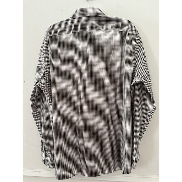 Michael Kors 2XL Men's Slim-Fit Check Stretch Dress Shirt Brown ( 18-34/35 ) - Picture 9 of 9